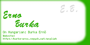 erno burka business card