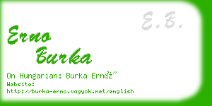 erno burka business card